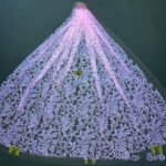 LC3624 Moonlight Floral Glitter Tulle Fabric