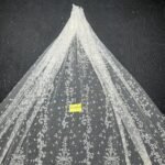 LC3550-9 Pure Silver Bridal Glitter Lace