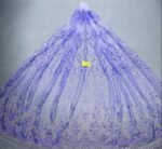 LC3639 Moonlight Floral Glitter Tulle Fabric