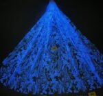 LC3603 Moonlight Floral Glitter Tulle Fabric