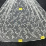 LC3591-18 Pure Silver Bridal Glitter Lace