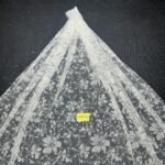 LC3514-15 Pure Silver Bridal Glitter Lace