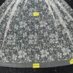 LC3514-15 Pure Silver Bridal Glitter Lace