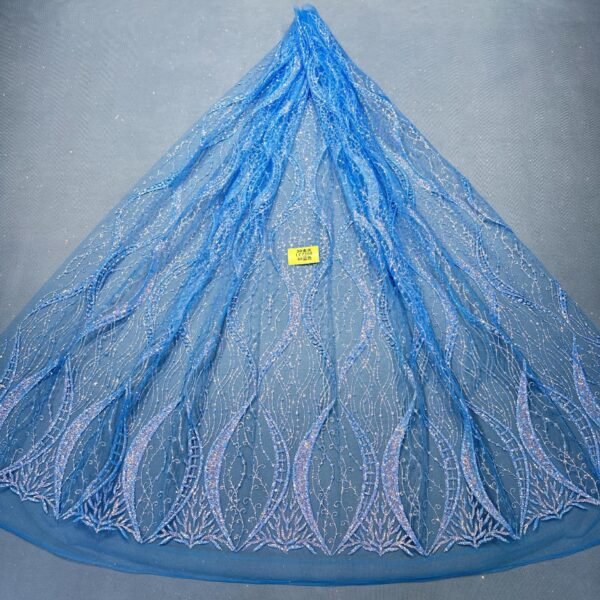 LC7208 Custom 3D Embellished Tulle Fabric