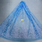 LC7640 Custom 3D Embellished Tulle Fabric