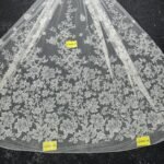 LC3495-45 Pure Silver Bridal Glitter Lace
