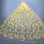 LC3708 Moonlight Floral Glitter Tulle Fabric