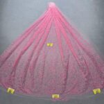 LC3624 Moonlight Floral Glitter Tulle Fabric