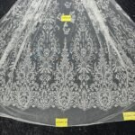 LC3264-24 Pure Silver Bridal Glitter Lace