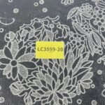 LC3599-20 Pure Silver Bridal Glitter Lace