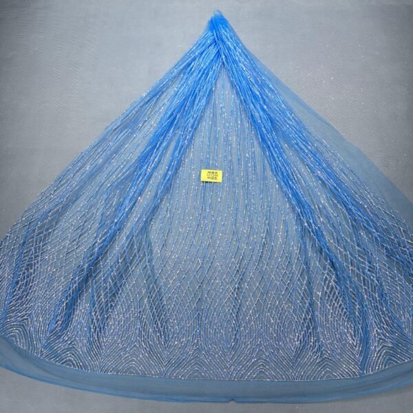 LC7106 Custom 3D Embellished Tulle Fabric