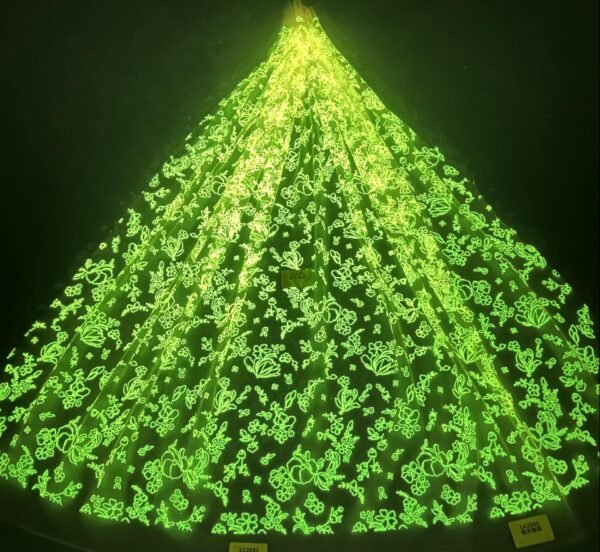 LC3592 Moonlight Floral Glitter Tulle Fabric