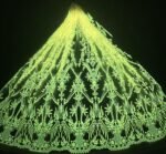 LC3633 Moonlight Floral Glitter Tulle Fabric