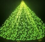 LC3550 Moonlight Floral Glitter Tulle Fabric
