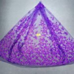 LC7637 Custom 3D Embellished Tulle Fabric