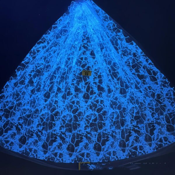 LC3708 Moonlight Floral Glitter Tulle Fabric