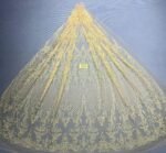 LC3639 Moonlight Floral Glitter Tulle Fabric