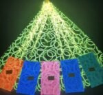 LC3596 Moonlight Floral Glitter Tulle Fabric