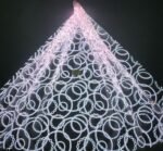 LC3596 Moonlight Floral Glitter Tulle Fabric