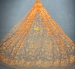 LC3329 Moonlight Floral Glitter Tulle Fabric
