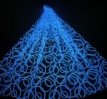 LC3596 Moonlight Floral Glitter Tulle Fabric