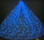 LC3329 Moonlight Floral Glitter Tulle Fabric