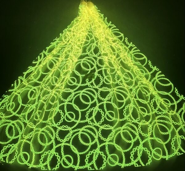 LC3596 Moonlight Floral Glitter Tulle Fabric