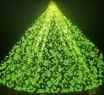 LC3329 Moonlight Floral Glitter Tulle Fabric