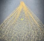 LC3596 Moonlight Floral Glitter Tulle Fabric