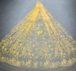 LC3329 Moonlight Floral Glitter Tulle Fabric