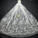 LC3506-49 Pure Silver Bridal Glitter Lace