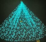 LC3329 Moonlight Floral Glitter Tulle Fabric