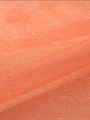 HGP04 Elegant Reinforced Metallic Tulle with Fine Glitter
