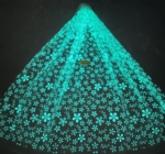 LC3597 Moonlight Floral Glitter Tulle Fabric