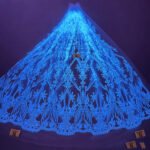 LC3633 Moonlight Floral Glitter Tulle Fabric