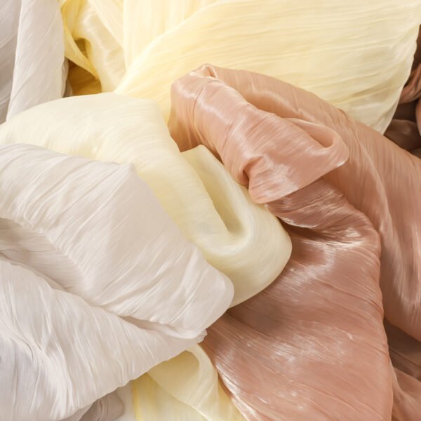 Bright-Faced Korean Crinkled Organza - Durable Polyester