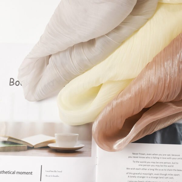 Bright-Faced Korean Crinkled Organza - Durable Polyester