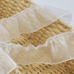 Lace Trim Double Layer Organza - Elegant Fabric