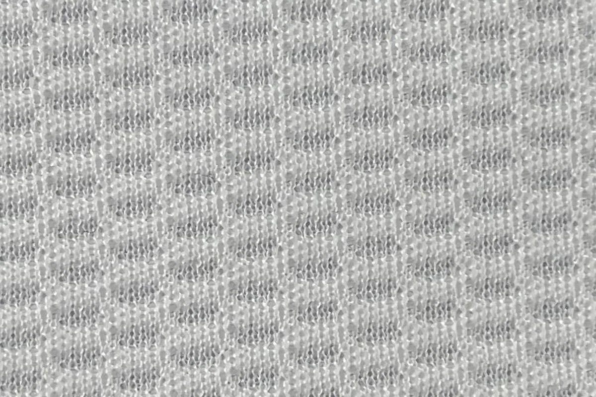 Close-up performance birdseye jersey fabric with breathable knit structure