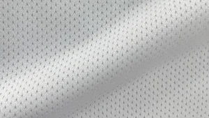 Draped white 100% DTY polyester lightweight birdseye pin dot mesh lining fabric, item SY185, 120gsm